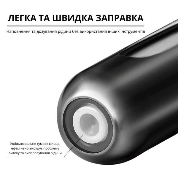 Флакон атомайзер для парфумів з віконцем 5 мл, чорний PBA001 фото